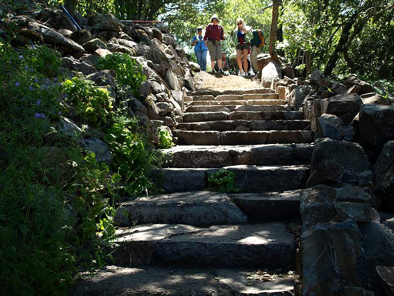 Stone staircase, Mummy Mountain Trail, Coyote Lake