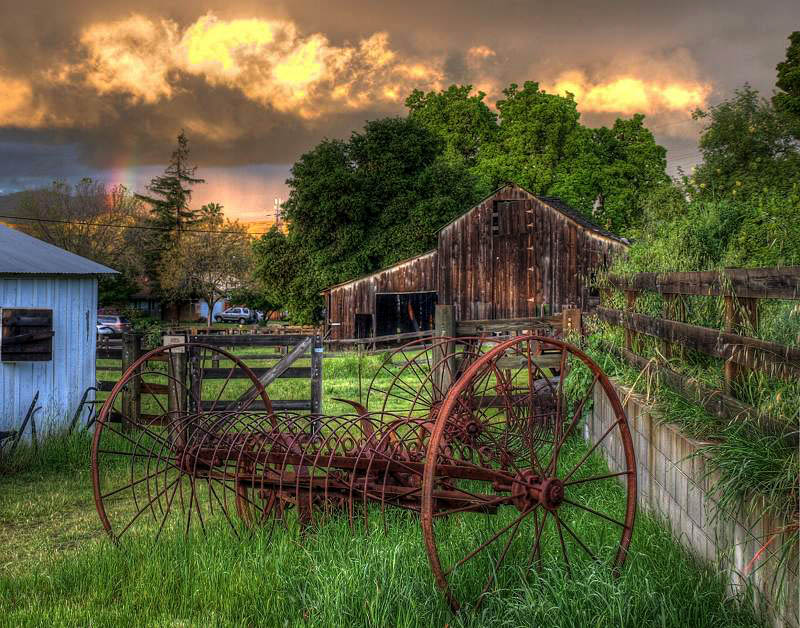 Old barns at the Bernal-Gulnac-Joice Ranch, Santa Teresa Park